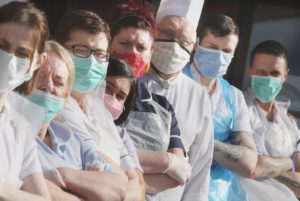  GRATEFUL: Brooklands staff says thanks for PPE donations[/caption]